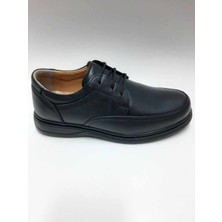 Tagy  Deri Yazlık Siyah Bağcıklı Rahat Kalıp Erkek Ayakkabı C-825114TGY