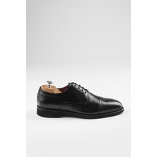 Black Andok 2216 Hakiki Deri Erkek Casual Siyah