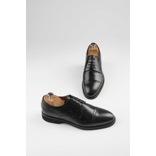 Black Andok 2216 Hakiki Deri Erkek Casual Siyah
