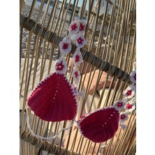 Otkokusu Çevre Dostu - Anti Pilling Fuchsia Floral Garden Bıkını