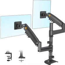North Bayou NB H180 (2025 Yeni Model) Amortisörlü İkili Monitör Standı (17-27 İnç)-(2-9 Kilo)