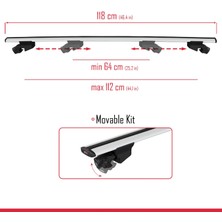 İpqi Mini Aceman Se 2024-2025 Arası ile Uyumlu Hook Model Ara Atkı Tavan Barı Gri 2 Adet