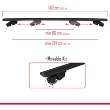 İpqi Kia Ev3 2024-2025 Arası ile Uyumlu Hook Model Ara Atkı Tavan Barı Siyah 2 Adet