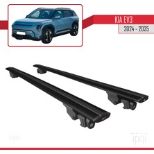 İpqi Kia Ev3 2024-2025 Arası ile Uyumlu Hook Model Ara Atkı Tavan Barı Siyah 2 Adet