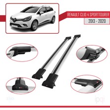 İpqi Renault Clio 4 St 2013-2020 Arası ile Uyumlu Fly Model Ara Atkı Tavan Barı Gri 2 Adet
