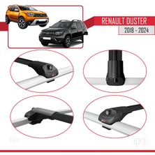 İpqi Renault Duster 2 (Hm) 2018 ve Sonrası ile Uyumlu Ace-1 Ara Atkı Tavan Barı Siyah 2 Adet