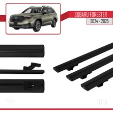 İpqi Subaru Forester (Ayrık) 2024-2025 Arası ile Uyumlu Basıc Model Ara Atkı Tavan Barı Siyah 3 Adet