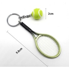 çi Tenis Raketi Tasarımlı Şık Anahtarlık Kolye Çanta Süsü Tennis Keychain