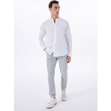 People By Fabrika Normal Bel Normal Paça Gri Erkek Chino Pantolon PBF5SM-PNT 5019
