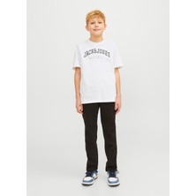 Jack & Jones JJECALEB VARSITY TEE SS O Beyaz Erkek Çocuk Kısa Kol T-Shirt