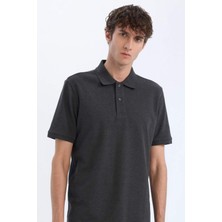 DeFacto %100 Pamuk Regular Fit Polo Yaka Kısa Kollu Basic Pike Kumaş Tişört C1293AX25SP