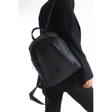 Just Polo JP4040  Kadın 9 Bölmeli Orta Boy Gofraj Baskılı Sırt Çantası OZT4040