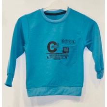 Pertol Mavisi Erkek Çocuk Sweatshirt