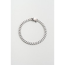 So CHIC Örgü Stil Oksitli Gümüş Erkek Bileklik