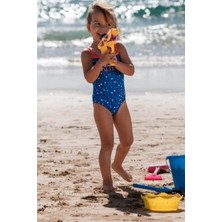 Arena Mavi Beyaz Kız Çocuk Yüzücü Mayosu 006301850