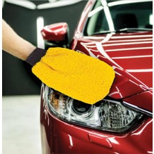 Oto Yıkama Eldiveni Astarlı Araç Temizleme Köpürtme ve Parlatma Mikrofiber Araba Cila Eldiveni