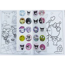 4 Adet Stickerli Boyama Kitabı (*hello Kitty*/minnie/squid Game/kuromi/ Figürlü)