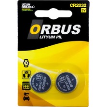 Orbus CR2032 3 Volt Lityum Para Pil (2li Paket Fiyatı)