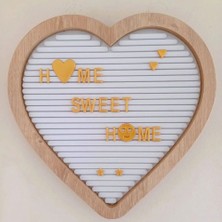 Fikirstore Ahşap Kalp Çerçeveli Mesaj Panosu Yazı Tahtası Letterboard