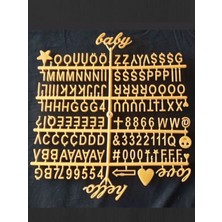 Fikirstore Ahşap Kalp Çerçeveli Mesaj Panosu Yazı Tahtası Letterboard