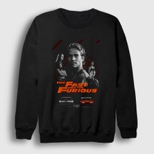 Presmono Unisex Siyah Paul Walker Fast And Furious Hızlı ve Öfkeli Sweatshirt