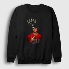 Presmono Unisex Siyah King Müzik Bruno Mars Sweatshirt