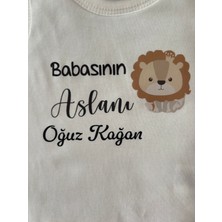 Isme Özel Bebek Zıbın - Babasının Aslanı