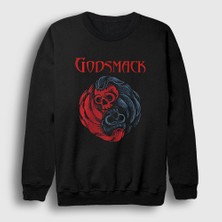 Presmono Unisex Siyah Balance Rock Müzik Godsmack Sweatshirt