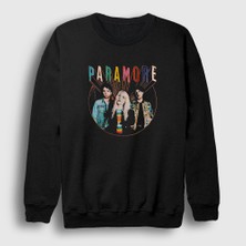 Presmono Unisex Siyah Band Müzik Paramore Sweatshirt