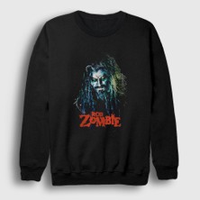 Presmono Unisex Siyah Hellbilly Deluxe Rob Zombie Sweatshirt