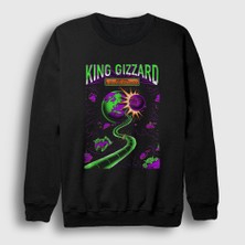 Presmono Unisex Siyah Stadthalle King Gizzard And The Lizard Wizard Sweatshirt