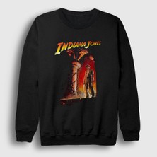 Presmono Unisex Siyah Temple Of Doom Film Indiana Jones Sweatshirt