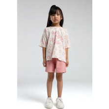 Rolypoly Kız Çocuk Krem Şort Takım