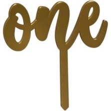 Pastaland One Yazılı Aynalı Pleksi Altın