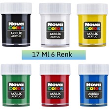 Nova Color Şişeli Akrilik Boya 17 ml 6 Renk (NC-2006)