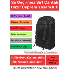Lüks Premium Solar Paket Tam Kapsamlı Hazır Deprem Yangın Çantası Ilk Yardım Acil Durum Yaşam Kiti
