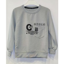 Gri Erkek Çocuk Sweatshirt
