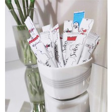 Stick Şeker Karikatür Beyaz Stick Toz Şeker - 3 Gram Adeti