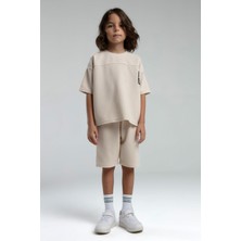 Rolypoly Erkek Çocuk Krem Bermuda Takım