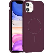 Pilanix Apple Iphone 11 Kılıf Simli Parlak Magsafeli Ruby Sert Kapak