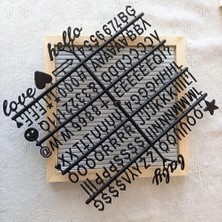 Fikir Store Fikirstore Ahşap Çerçeveli Mesaj Panosu ve 148 Türkçe Karakterli Harf Seti LETTERBOARD(25X25 Cm)
