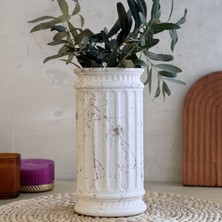 Serengeti Home Sütün Vazo, Dekoratif El Yapımı Eşsiz Vazo, Antik Roma Desing