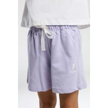 U.s. Polo Assn. Kız Çocuk Şortlu Takım - Lila - Beyaz