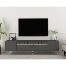 Zerka Concept Bakü Tv Sehpası Tv Ünitesi Antrasit Gümüş