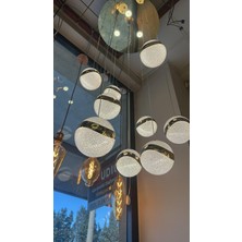 Deniz  Işık  Evi  Tek Renk 9lu Sarkıt Gold LED  Avize