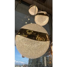 Deniz  Işık  Evi  Tek Renk 9lu Sarkıt Gold LED  Avize