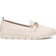 Beety 25BY118.2274-5-A Kadın Hakiki Deri Casual Ayakkabı Bej