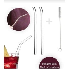 2 Adet Cam Pipet ve 1 Adet Pipet Temizleme Fırçası