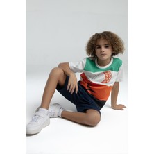 RP3548 - Mavi - Rolypoly Erkek Çocuk Bermuda Takım