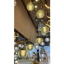 Deniz Işık Evi Modern Sarkıt 7 Sarkıtlı Gold LED  Avize